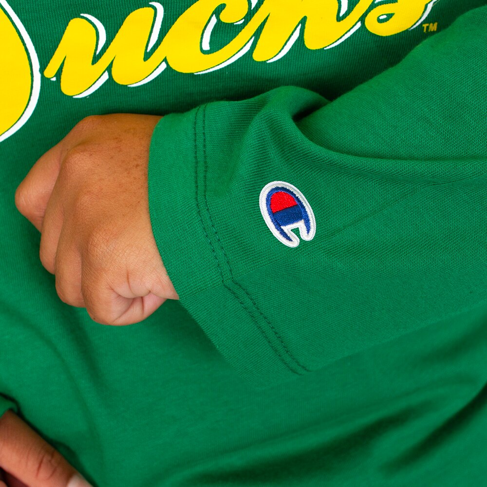 Arched Oregon, Champion, Green, Scoop Neck, Cotton, Women, Long sleeve, T-Shirt, 959479